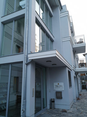 Eingangsbereich Aparthotel Villa Lea