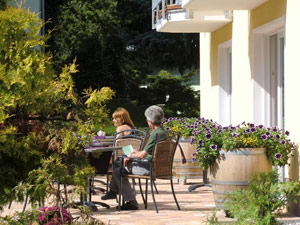Terrasse Pension Will Ahlbeck