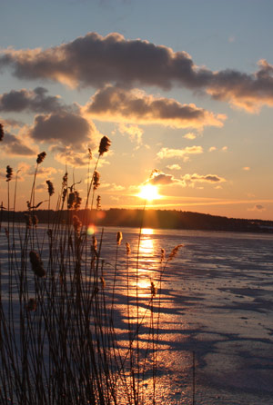Sonnenaufgang Usedom Winter