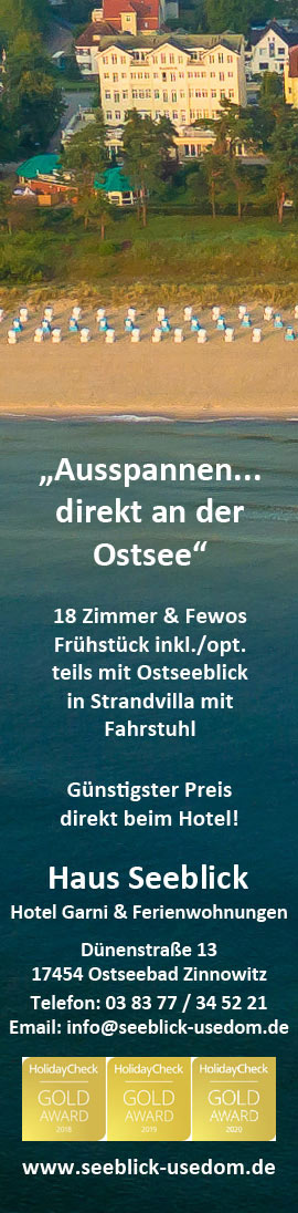 Anzeige Hotel Seeblick Zinnowitz